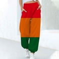 thumbnail image 2 of JGTDBPO Sweatpants For Women Solid Color Baggy Lounge Pants Ankle Banded Pants Elastic Tie Waist Drawstring With Pockets Long Straight Pants Athletic Fit Jogger Workout Cinch Bottom Trousers, 2 of 3