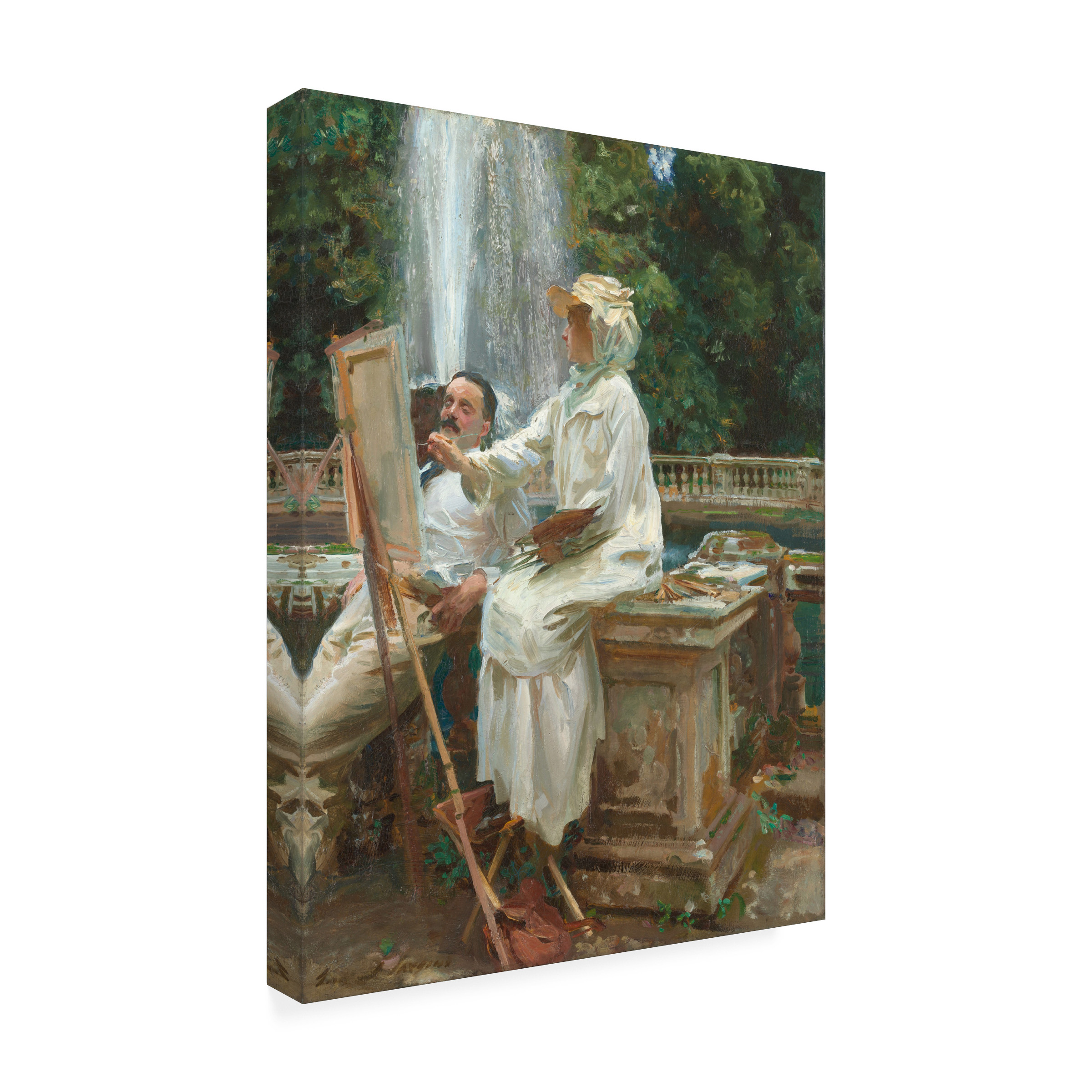 John Singer Sargent 'The Fountain In Villa Torlonia Italy' Canvas Art