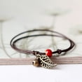 thumbnail image 4 of OPOLSKI Ceramic Beaded Bracelet Bangle Rope Chain Vintage Leaf Pendant Jewelry 4#, 4 of 8