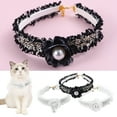 thumbnail image 2 of Faux Pearl Pet Collar - Embellished Dress-Up - Fine Weaving Craftsmanship - Flower Cat Collars - Holiday Accessory, 2 of 8