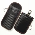 thumbnail image 4 of Black car line Funda para llave de coche anti RFID con bloqueo de señal, bolsa de Faraday, bolsillos de bloqueo de señal RFID para llave de coche, funda de protección anti RFID de fibra de carbono Rojo Verde MX-0133438FYD, 4 of 5