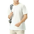 thumbnail image 4 of Men's Crew Neck T-Shirt UPF 50+ Sun Protection Quick Dry Short Sleeve Rashguard Swim Shirt SPF Workout Fishing Athletic Daily Casual Tops, 4 of 5