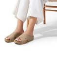 thumbnail image 7 of DREAM PAIRS Women's Cork Slide Sandals Slip on Open Toe Cute Platform Criss Cross Flat Sandals for Summer, 7 of 7