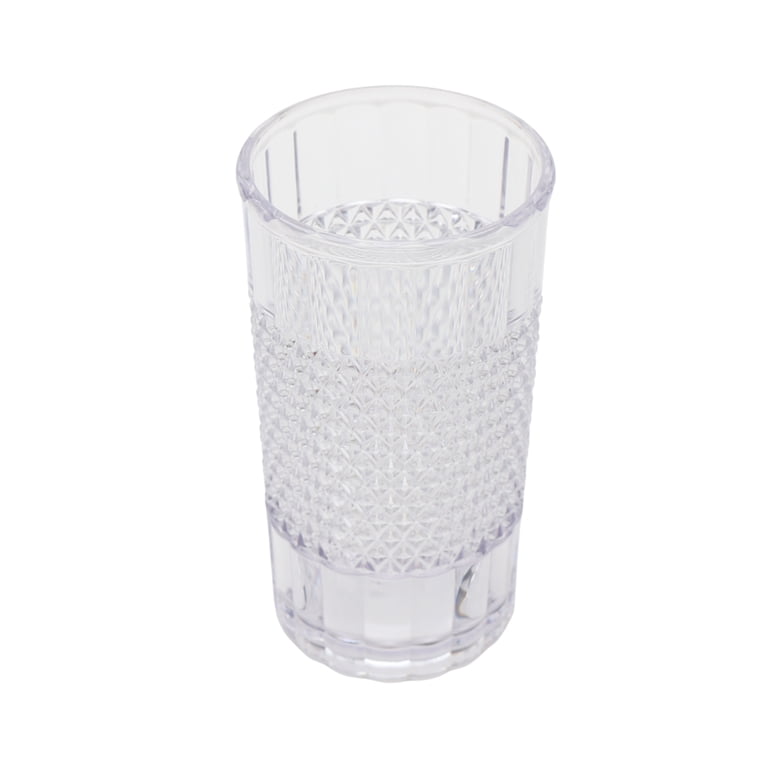 Mainstays 20 oz Clear Acrylic Diamond Texture Tumblers, 6-Pack photo 4