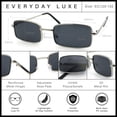 thumbnail image 5 of SA106 Mens Retro Vintage Rectangle Metal Rim Sunglasses, 5 of 7