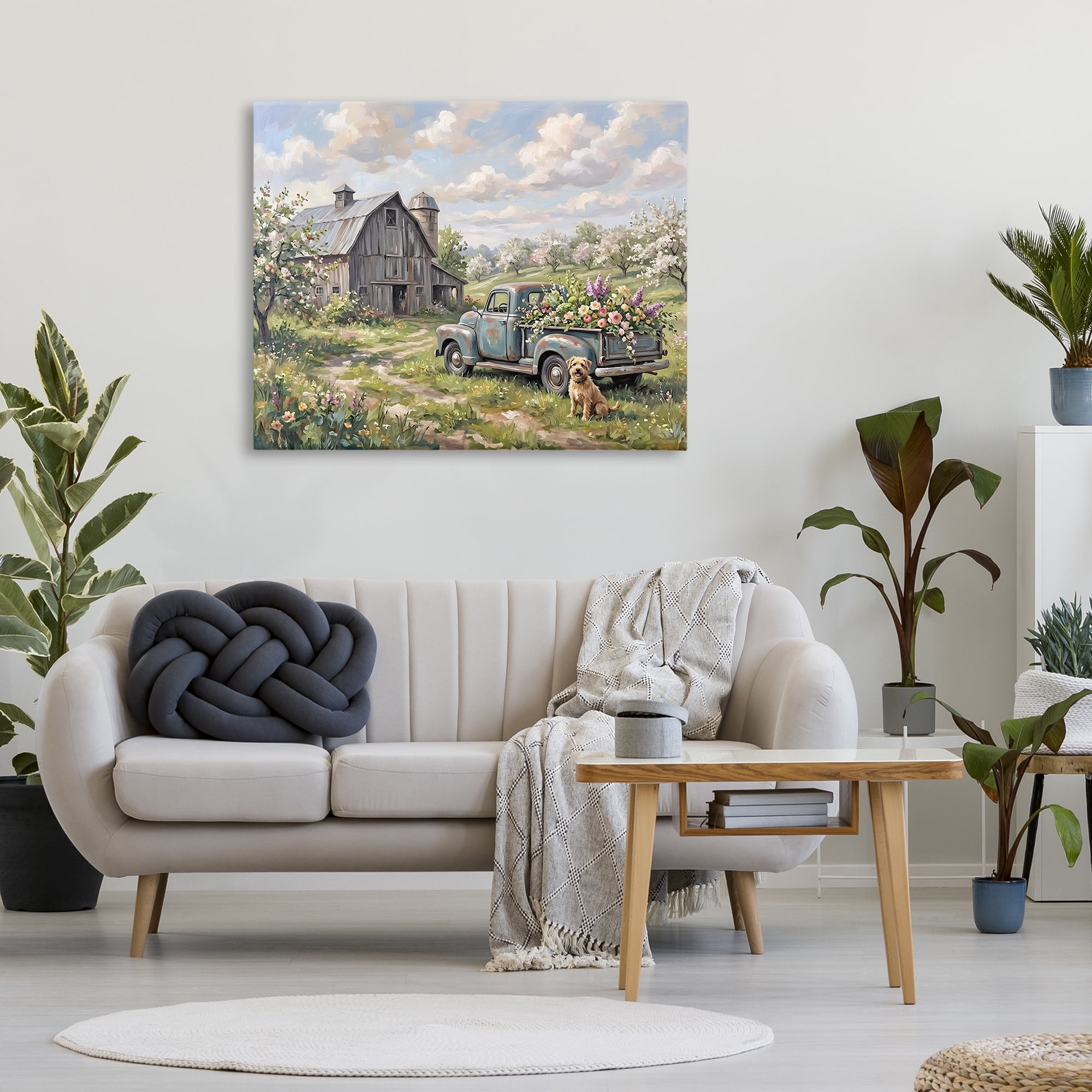 Stupell Industries Proud Dog by Truckload of Flowers Canvas Wall Art, design by Tabz Jones