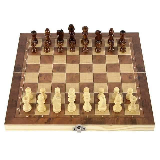 Juego de ajedrez de 34X34 cm, tablero de ajedrez de madera, juegos de ajedrez, tableros de ajedrez, piezas grandes para adultos y niños