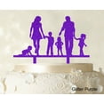 thumbnail image 1 of Personalized Family Cake Topper Custom Silhouette Wedding Cake Topper Cake Decorations Option Available 6-7 Inches Wide, 1 of 1