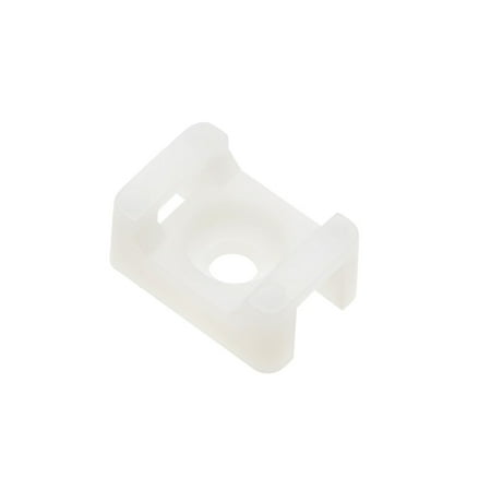 

Cable Tie Base Saddle Type Mount Wire Holder Permanently Anchor To Wall Desk 15x10x7mm White 50 pcs