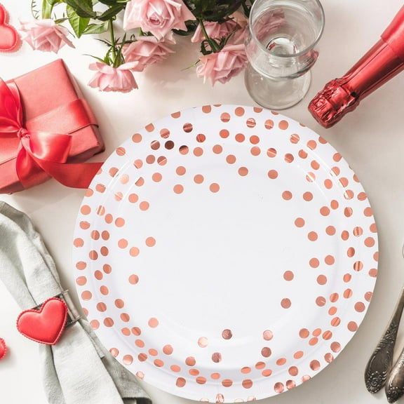 1 Set Dot Paper Party Plates And Napkins Disposable Tableware For Birthdays Birthday Napkins Anniversary Tray Decorative Paper Plates