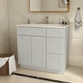 thumbnail image 2 of 36 in. W x 21 in. D x 34.5 in. H in Shaker Dove Plywood Ready to Assemble Floor Vanity Sink Base Kitchen Cabinet with Right Door, 2 of 6