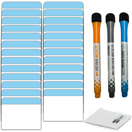 Kaizen Board Magnetic Labels for mapping Value-Streams, 25 Pack. Project Management Planning Cards for Kaizen Boards (25 Pack, 25, Count)