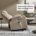 thumbnail image 5 of Leumius Power Lift Recliner Chair,Heavy Duty Recliners with 8-Point Vibration Massage and Lumbar Heating,Oversized Single Sofa with Cup Holder,USB and Type-C Ports,Khaki, 5 of 9
