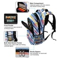 thumbnail image 5 of FORMRS Kids School Backpack Elementary Student Unisex Travel Bookbag with Reflective Stripes, Red Hand Drawn Sailboats, 5 of 7