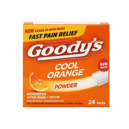 Goody's Cool Orange Extra Strength Headache Powder 24 Sealed Packets