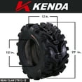 thumbnail image 2 of Kenda Bearclaw K299 - 27x12-12 Front or Rear Tires for All Terrain (ATV), UTV, and Side by Side (SxS) Vehicles - 6-Ply - Bear Claw 27x12x12 with Kenda Keychain (2-Pack), 2 of 9