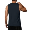 thumbnail image 3 of OIOLOYJM Tank Tops for Men Tropical Hawaiian Casual Palm Tree Sleeveless Shirts Cotton Muscle Athletic Tank Tops Navy S, 3 of 4