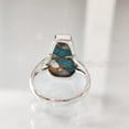 thumbnail image 6 of Oyster Copper Turquoise Ring, Natural Turquoise Ring, December Birthstone, Womens Ring, Coffin Ring, 925 Sterling Silver, Christmas, Handmade, Statement Jewelry, Coffin Shape Gemstone Ring, 6 of 6