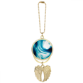 thumbnail image 1 of Transparent Liquid Blue Pigment  Car Keychain Angel Wing Pendant, 1 of 4