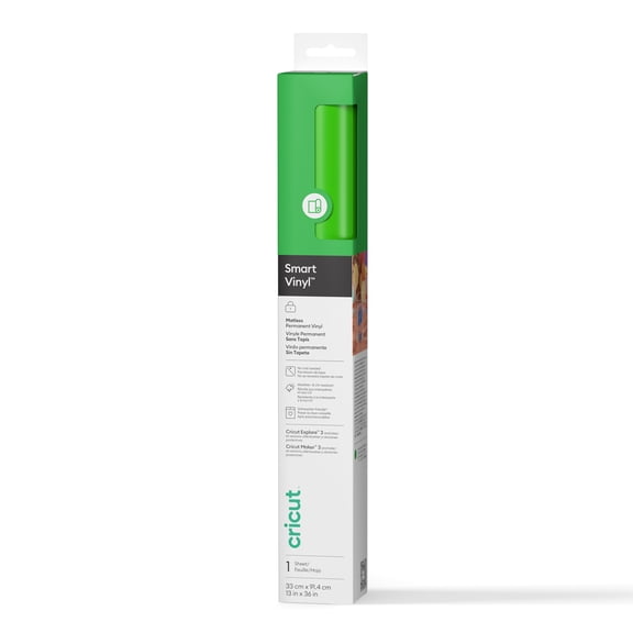 Cricut® Smart Vinyl™ Matless Permanent Vinyl (13 in x 36 in), 13" x 26",Spring Green