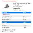 thumbnail image 2 of Engine Mount - Compatible with 1986 - 1992 Jeep Comanche 1987 1988 1989 1990 1991, 2 of 2