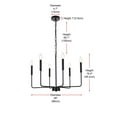 thumbnail image 4 of Living District Willa 6-Light Modern Iron Metal Pendant Light in Black, 4 of 10