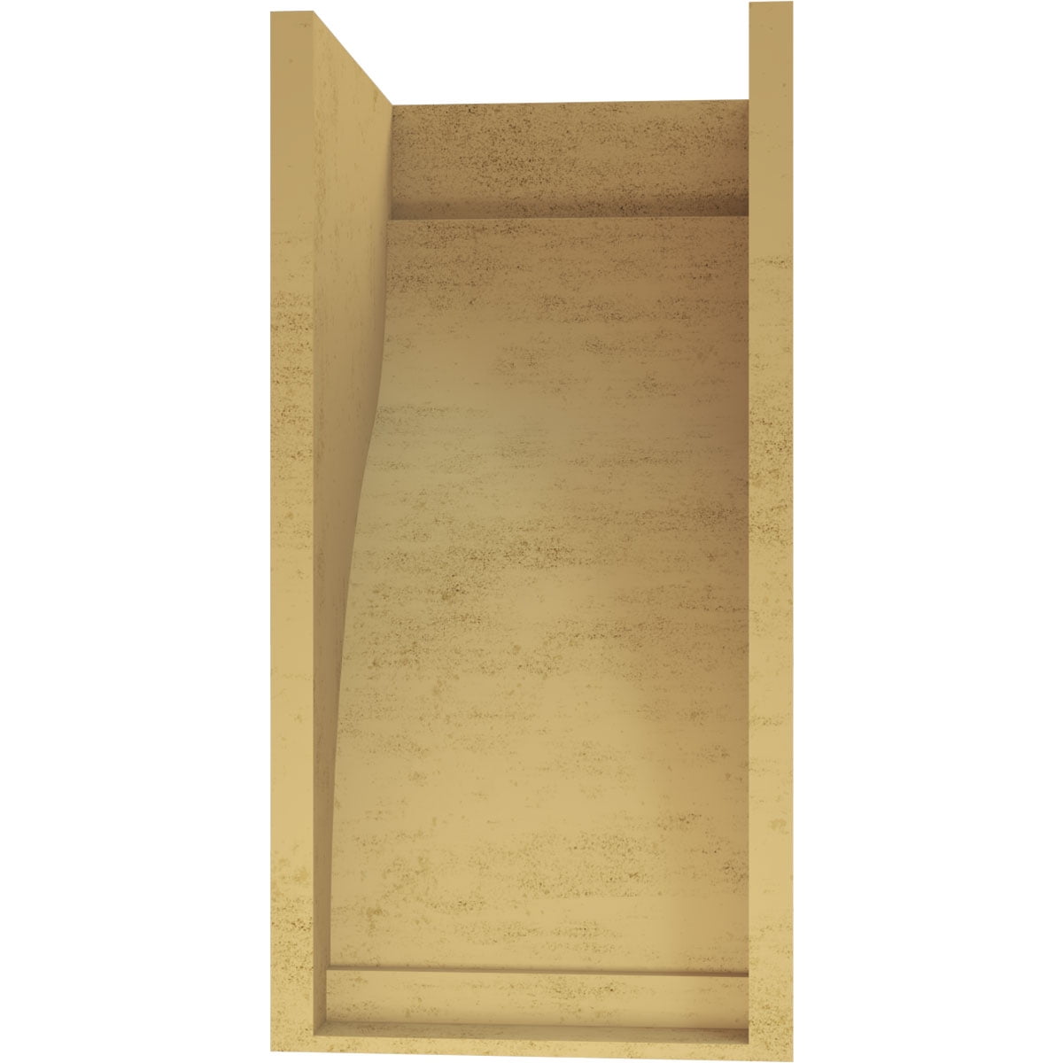 12"W x 12"D x 24"H Wide Helena Rough Cedar Woodgrain TimberThane Corbel, Primed Tan