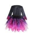 thumbnail image 3 of REDARER Girls Halloween Witch Cosplay Long Sleeve Light Up Star Tulle Dress with LaceâUp Witch Hat for Halloween Party Fancy Dress Up Outfit,14-15 Years, 3 of 5