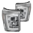 thumbnail image 1 of 5084705 Chrome LED DRL Bar Projector Headlights for 2011-2016 Ford F-250, F-350 & F-450, 1 of 1