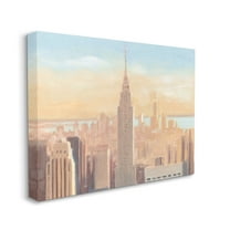 Stupell Industries Manhattan Cityscape at Dawn Urban Architecture Canvas Wall Art, 16 x 20, Design by James Wiens