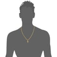 thumbnail image 7 of Edforce Stainless Steel Women's Men's 14K Gold Plated 20 inch Figaro Link Chain Necklace with | Crucifix Cross Pendant | and Matching Bracelet, 7 of 7