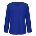 thumbnail image 5 of yunLCZ Casual Tops Discounted Womens Long Sleeve Shirts V Neck Casual Tops With Pockets Loose Basic Fall Outfits Clothes Trendy 2025 Breathable casual blouse loose fit, 5 of 5