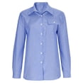 thumbnail image 5 of Women's Button Up Shirt Long Sleeve Collar Blouse Tops for Work Office Business Casual Daily Wear Solid Color Fashion Essential Gift for Women | CSEONE,Sky Blue XL, 5 of 8