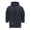 Grey, variant on Mens Utility Hoodie Full Zip Long Sleeve Sweatshirts Chest Flap Pocket Drawstring Hood Ribbed Jacket Black L