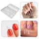 thumbnail image 2 of 500 puntas de uñas postizas de almendra transparentes, cobertura completa, para manicura casera, 2 of 8