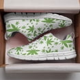 thumbnail image 3 of Marijuana Leaf Shoes for Men Women Running Sneakers Breathable Casual Sport Tennis Shoes Gift for Him Her White Size 10, 3 of 5