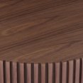thumbnail image 3 of Noble House 35.43" Round Drum Coffee Table, with Sturdy Pedestal, Modern Mid Century Mushroom Design, Walnut, 3 of 8