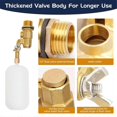 thumbnail image 5 of 2 Pack Water Float Valve 1/2 Inch, Brass Float Ball Float, 5 of 5