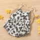 thumbnail image 4 of Body De Bebé Canastilla Onesies Para Niños Pequeños Verano Niñas Flores Correas Mono Sin Mangas Ropa Casual Blanco Odeerbi LM103-4215, 4 of 9