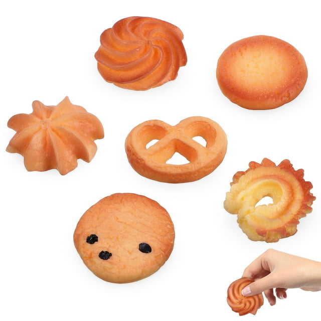 6 Pcs Fake Cookies Artificial Biscuit Fake Biscuit Realistic Fake Food Pretend Cookies Ornament For Party Home