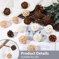 thumbnail image 6 of 15Pcs 3 Colors Wicker Rattan Balls Decorative Orbs Vase Fillers DIY for Craft Party Wedding Decoration Mixed Color 49~50mm 5pcs/color, 6 of 7