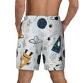 thumbnail image 4 of Balery Cartoon Planets Mens Swim Trunks Swim Shorts for Men Quick Dry Inseam Beach Shorts with Compression Liner Pocket-Large, 4 of 9
