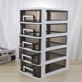 thumbnail image 5 of 5-Tier Desktop Storage Cabinet Craft Organizer Small Parts Drawers Containers Storage Boxes for Home Office, Black,8.4 x 5.1 x 12.2 in, 5 of 8