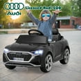 thumbnail image 2 of Gymax Voiture Électrique 12 V pour Enfants avec Télécommande, Suspension à 4 Roues, 3 Vitesses, Phare DEL, Noir, 2 of 10