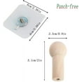 thumbnail image 5 of Wall Hooks Natural Mini Self Adhesive Hook Wooden Robe Hook Hat Clothes Wall Mount Hook Hanger Towel Rack Bedroom Decoration Wood Multipurpose Hook 4 Pcs, 5 of 5