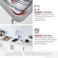 thumbnail image 4 of Stylish Dual Mount 9"W x 18"D Stainless Steel Single Bowl Kitchen Sink with Strainer S-417, 4 of 11