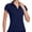 Navy, variant on Miluxas Womens Summert V Neck Sports T Shirts Slim Fit Short Sleeve Golf Tennis Athletic Sun Shirts Moisture Wicking & Quick Dry Pink