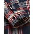 thumbnail image 3 of Coshow Men's Long Sleeve Plaid Hooded Jacket Casual Flannel Shirt Button Down Shirts, 3 of 5
