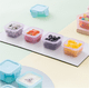 thumbnail image 5 of ¡Ofertas especiales! Recipientes de plástico de 2 oz con tapa, color rosa. Caja de almacenamiento sellada de 150 ml para mantener la frescura, color rosa. Recipientes pequeños para alimentos con, 5 of 6