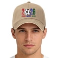 thumbnail image 2 of Lispipm Washed Cotton Plain Baseball Cap for Women Men Summer Outdoor Team 2026 Player Hats Ladies Casual Trucker Caps Brown, 2 of 6